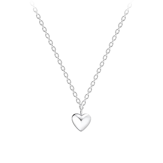 Silver Necklace with moving small heart