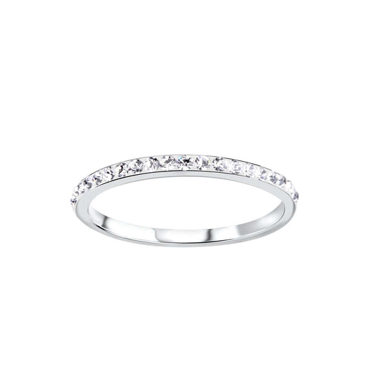 Eternity Silver Crystal Band