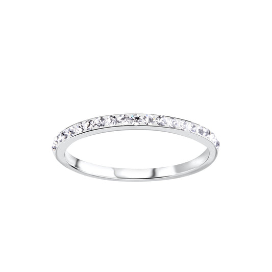 Eternity Silver Crystal Band