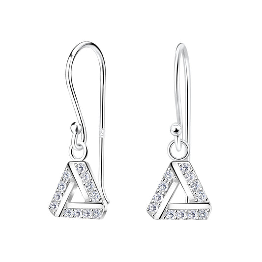 Silver Triangle Earrings