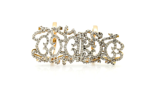 Yellow Gold Long Attached ring setting with Diamonds TDW: 3.01ct VS GH 14k11.5gr