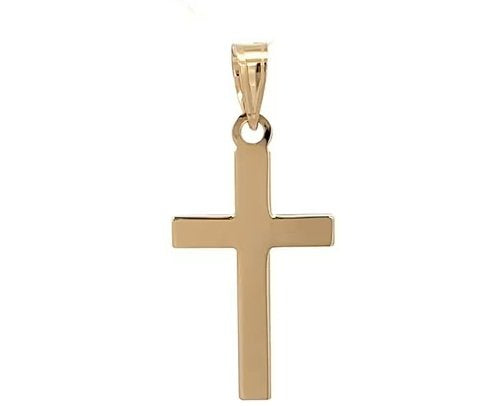 Yellow Gold Simple Cross. 10k, 1.1gr