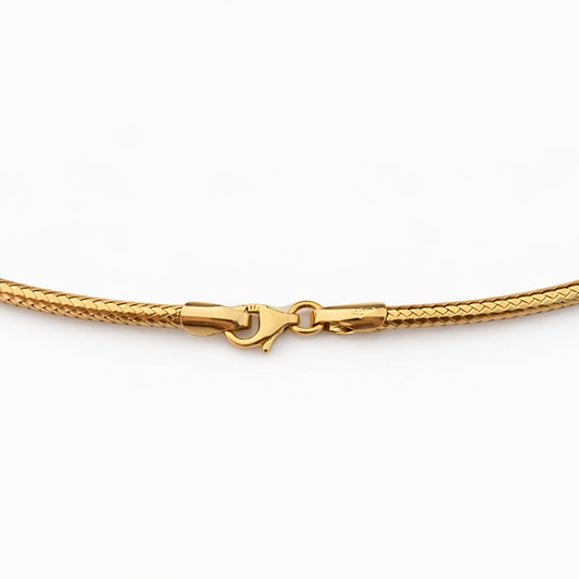 Yellow Gold Round Link Choker style Necklace, 18k, 6.13gr