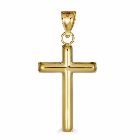 Yellow Gold Cross Pendant, 14k