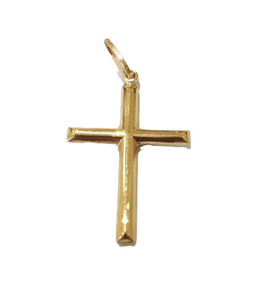 Yellow Gold Cross Pendent , 18k