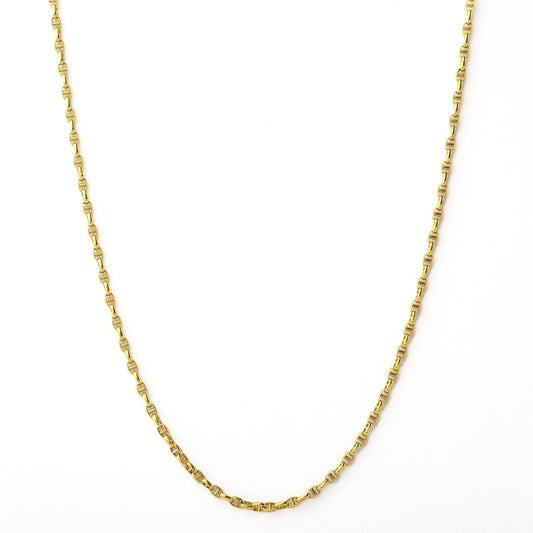 Yellow Gold anchor link Chain 19 Inches, 18k, 4.18gr