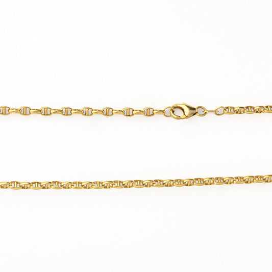 Yellow Gold anchor link Chain 19 Inches, 18k, 4.18gr