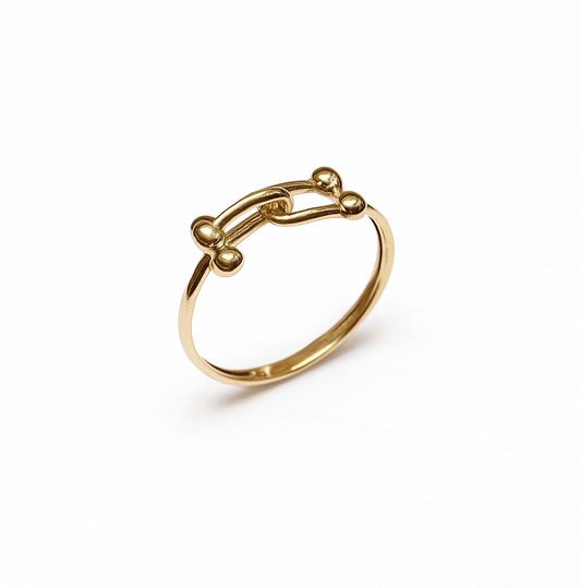 Yellow Gold Ring hardware style , 18k, 1.34gr