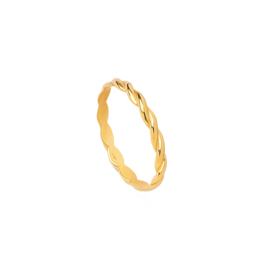 18K Yellow Gold Rope Style Ring