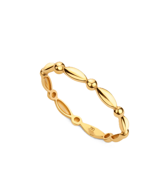 Yellow Gold Stackable Ring, 18k, 0.91gr