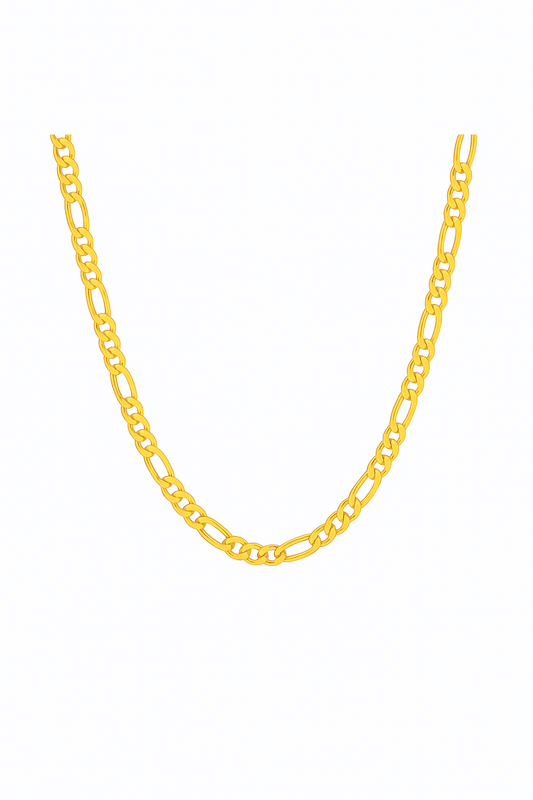 Yellow Gold Figaro Chain 18k, 24 inches, 11.5gr