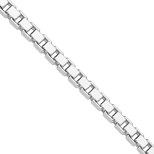 Sterling Silver Box Chain, 32 Inches, 925