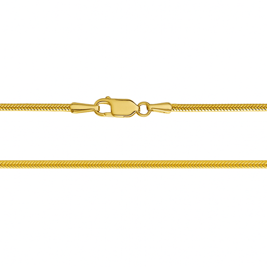 Yellow Gold snake chain, 18k, 17 Inches, 4.6gr