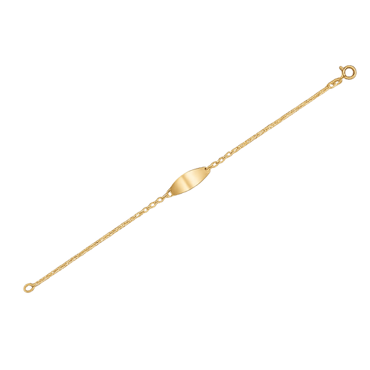 Yellow Gold ID Kid Bracelet, 10k
