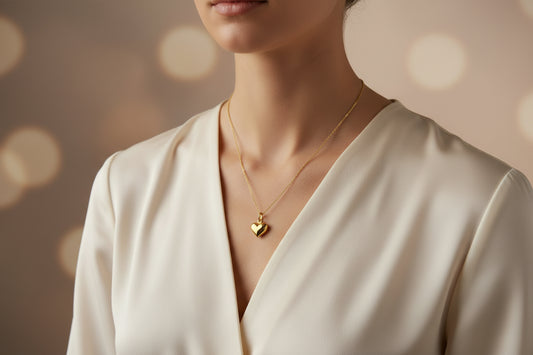 Yellow Gold Heart Pendant 18k