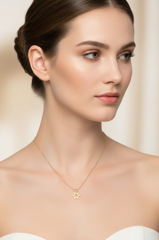 Yellow Gold Star Pendant, 18k, 0.43gr