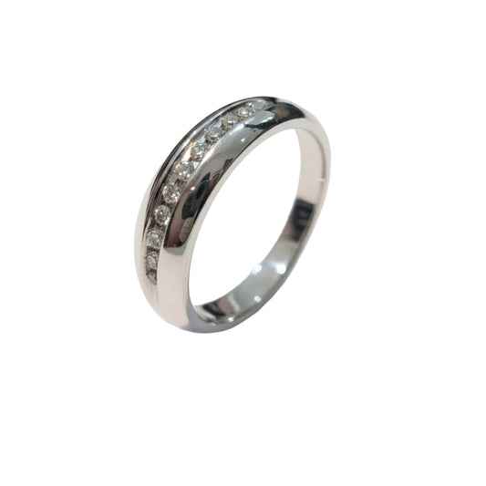 10K White Gold Channel Setting Diamond Band