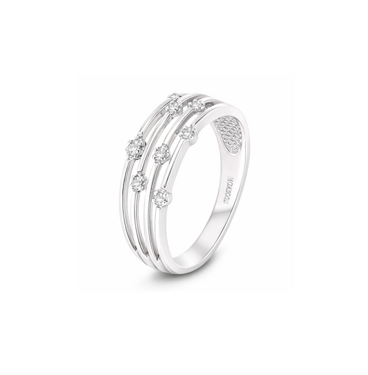 10K White Gold Starlit Strands Diamond, TDW: 0.01ct