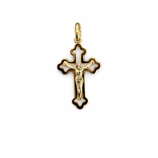 Yellow Gold Crucifix Pendant 18k, 1.78gr