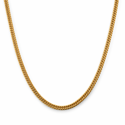 Yellow Gold Cuban Link Chain, 18k, 4.2mm, 9.3gr