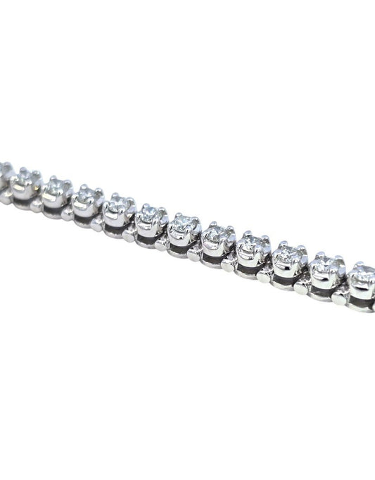 White Gold Tennis Bracelet, 49 RD, TDW: 2ct, VS1-2, G-H, Total Length: 6 1/2, W: 10.4gr,14k