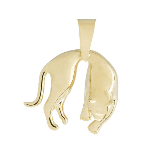 Yellow Gold Panther Pendent, 18k