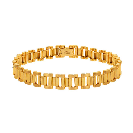 Yellow Gold Rolex design Bracelet 18k 18.48gr