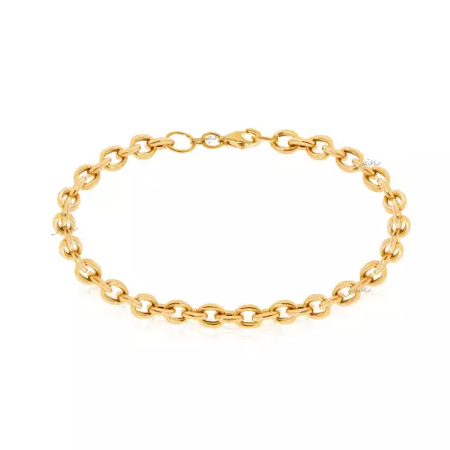 Yellow Gold Round Linked chain Bracelet, 18k , 2.93gr