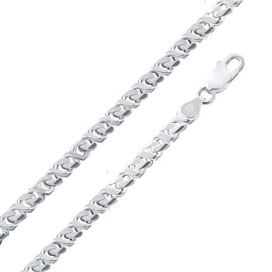 Sterling Silver curb chain, 925, 3mm