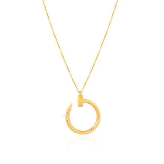 Yellow Gold Necklace with one open Nail , 18k, 3.6gr