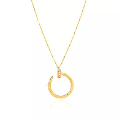 Yellow Gold Nail Necklace 18 K, 3.55 gr, 18"