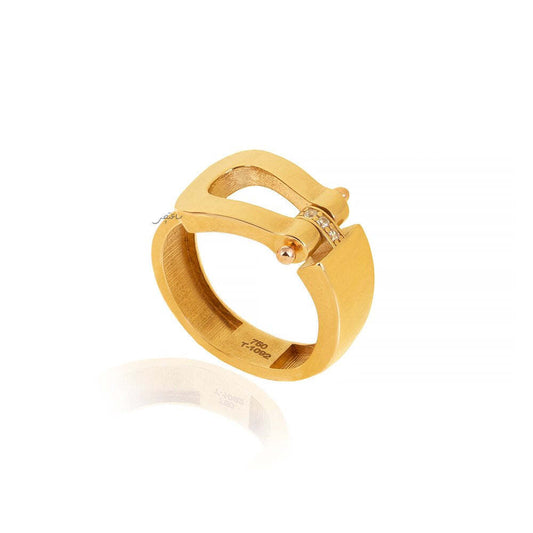 Yellow gold ring with Horse shoe 18k 4.77gr