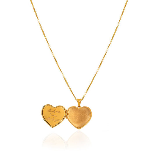 Yellow gold heart locket comes with chain 16.5 inches to 18 Inches adjustable 18k 7.18gr