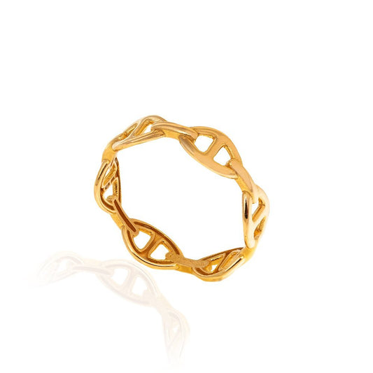 Yellow gold Hermes Style Ring, 18k, 1.44gr
