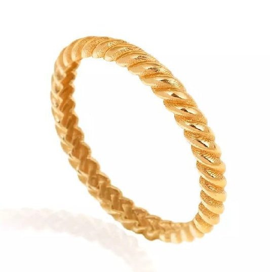 Yellow Gold Twisted Band, 18k, 1.55gr