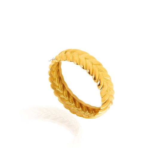 Yellow Gold Wheat style Ring 18k 1.71gr