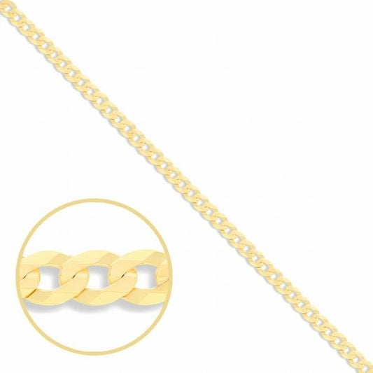 Yellow Gold Curb Chain Necklace, 10k, 22 Inches