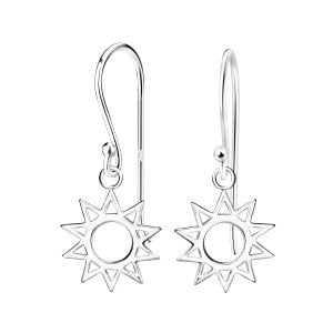 Silver Sun Earrings
