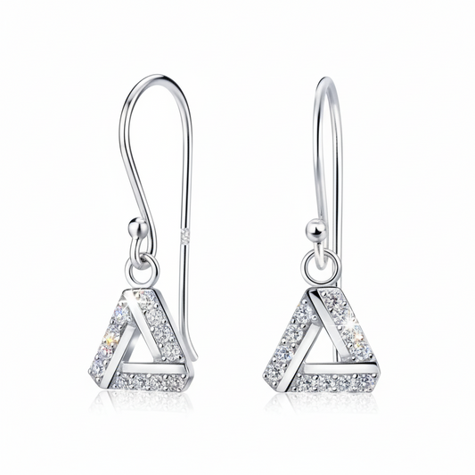 Silver Triangle Earrings