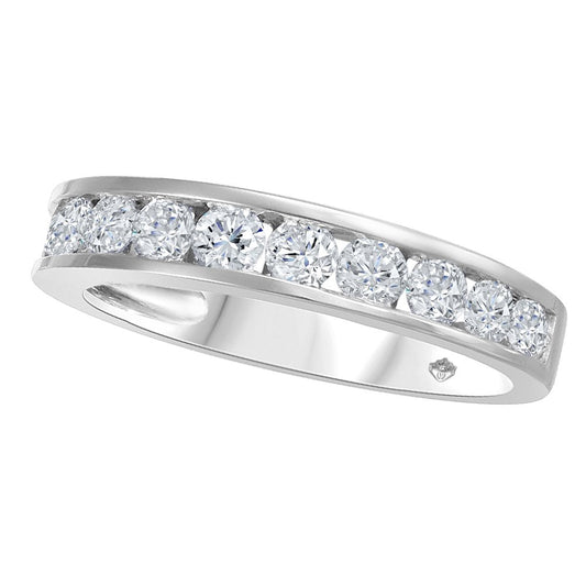 Fire and Ice Canadian Diamond White Gold Band setting with 10 Diamonds, TDW: 0.25ct,  G, I