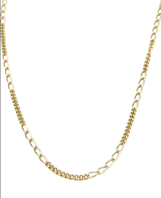 Yellow Gold Figaro Chain. 18k, 7.05gr, 24", 3.1mm