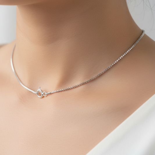 925 Sterling Silver Box Chain ,16"