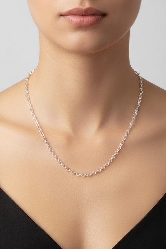 Sterling Silver 925 Rolo Chain 16 inches