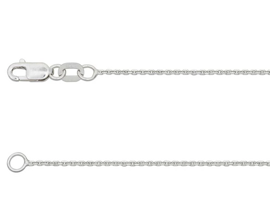 White Gold Belcher Linked Chain. 18k, 2.94gr, 16"
