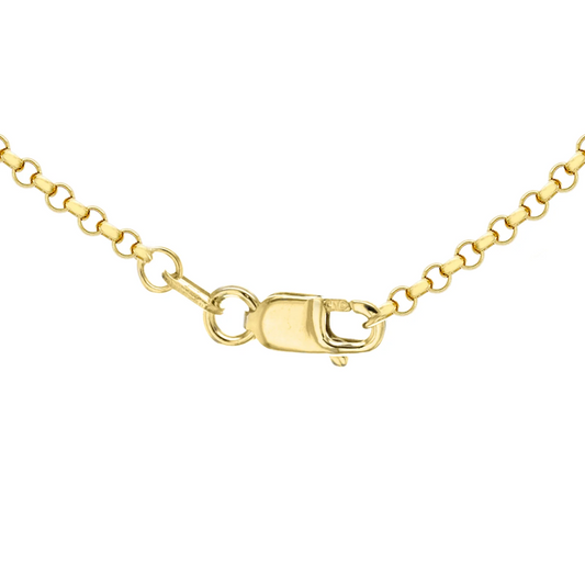 Yellow Gold Belcher Linked Chain. 18k, 2gr, 16"