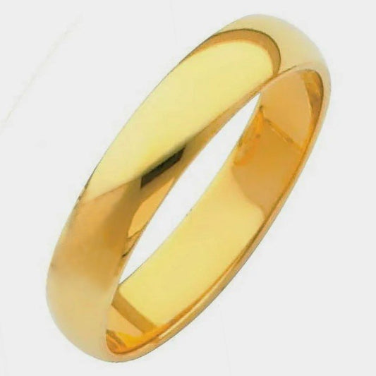 Yellow Gold half Dome style Ring, 14k, 5.1 gr