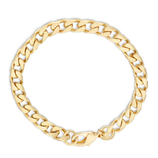 Yellow Gold Curb Chain Bracelet. 18k, 21.61gr, 8 1/2"
