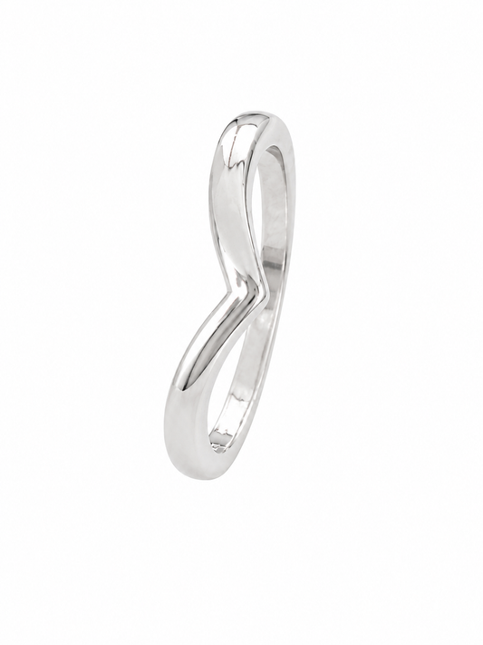 925 Sterling Silver Chevron Ring