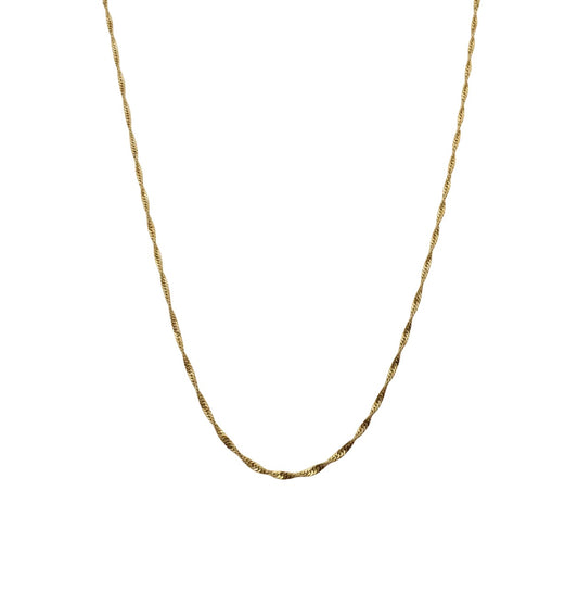 18K Yellow Gold Twisted Chain 1.96gr 17"
