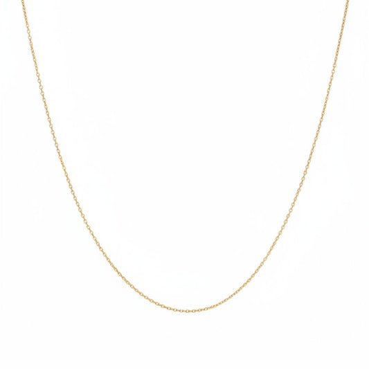18K Yellow Gold Cable Adjustable Chain